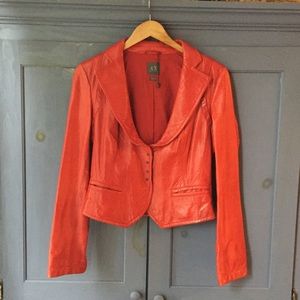 Red REAL leather jacket. Gorgeous❣️